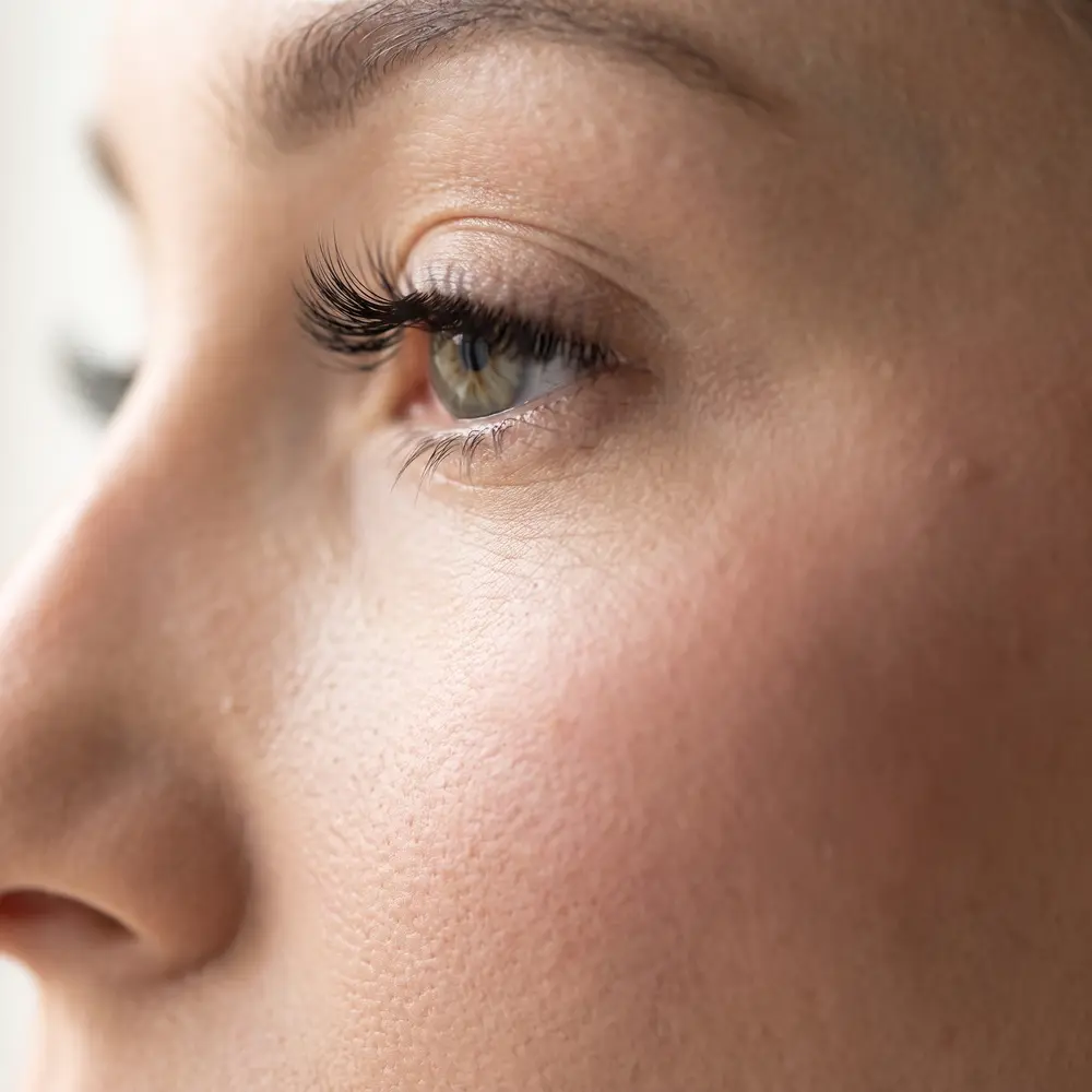 Wispy cat-eye lash extensions